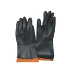 Heavy duty black industrial latex gloves rubber gloves