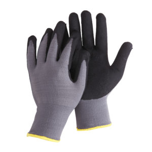 Nitrile coated sandy gloves