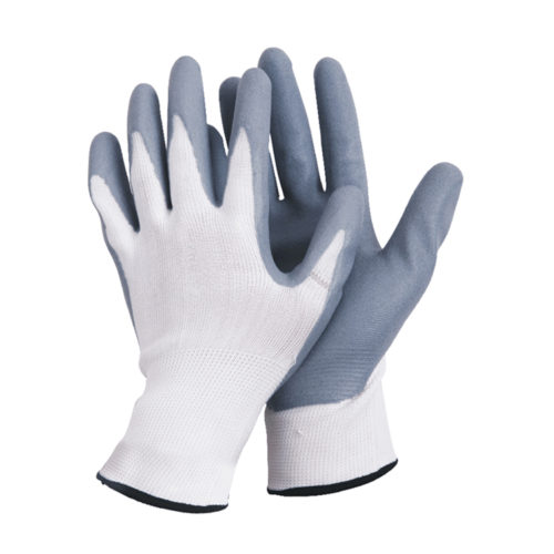 Nitrile coated work gloves