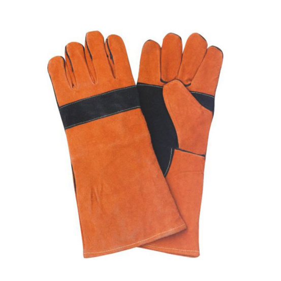 Reinforced seams leather welding gloves