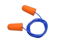 PU earplug with plastic lines