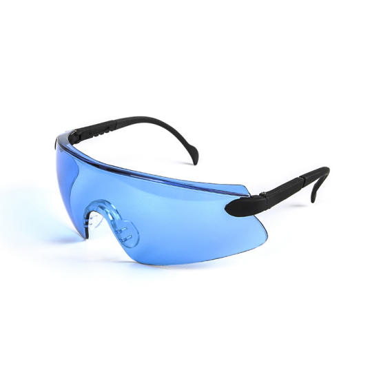 Blue safety glasses