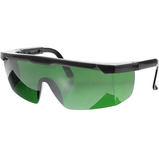 Green safety glasses