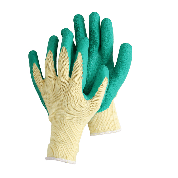 10 gauge polyester knitted latex-coated safe work gloves