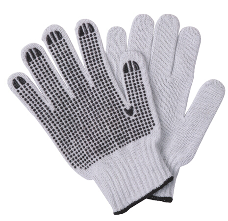 SINGLE SIDE PVC DOTS COTTON YARN GLOVES