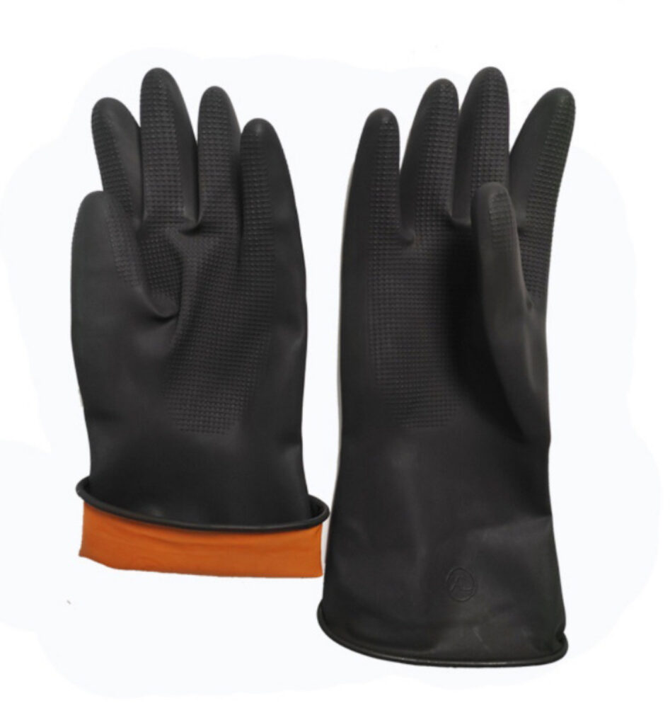 TOPRISE BLACK RUBBER GLOVES INDUSTRIAL LATEX GLOVES