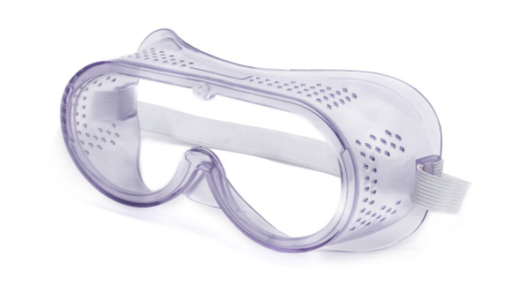 Standard Safety Goggles provide basic protection against flying debris and light splashes. They usually have indirect ventilation to prevent fogging. PC lens and PVC lens are available. Usually, PC lens for safety goggles are of better visibility. 