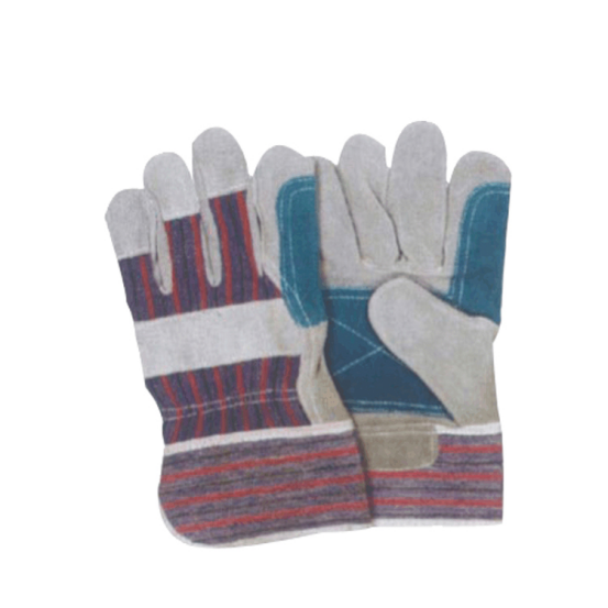 Half-lining cow split leather gloves means the interior of the glove is only partially lined, typically covering the palm, fingers, or parts of the hand where most contact with heat occurs. The rest of the glove, usually the back or cuff, is unlined; 