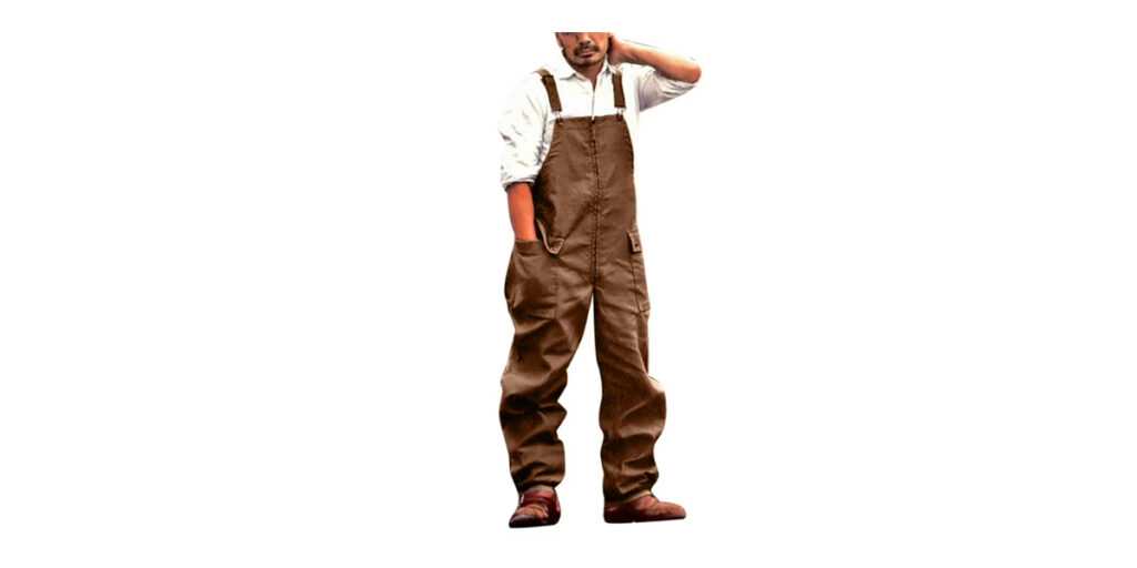 front zipper overalls