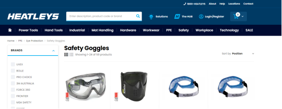 safety goggles suppliers in Australia