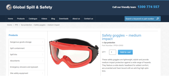 safety goggles manufacturers and suppliers in Australia