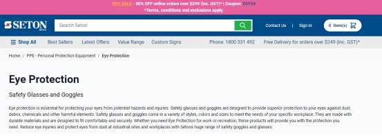 safety goggles manufacturers and suppliers in Australia