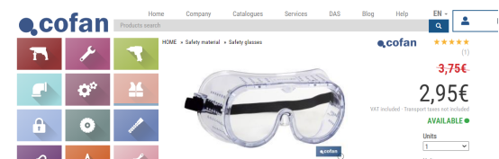 safety glasses factories in France