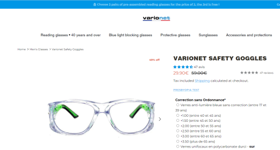 safety glasses factories and suppliers in France