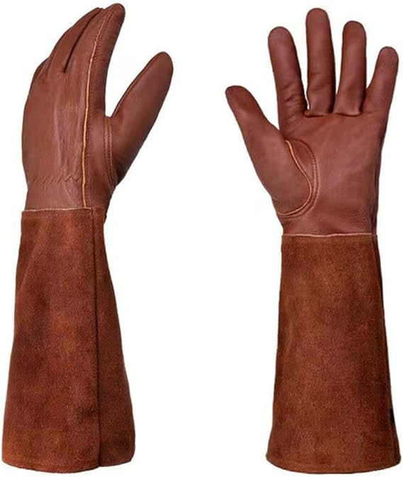 gauntlet leather work gloves