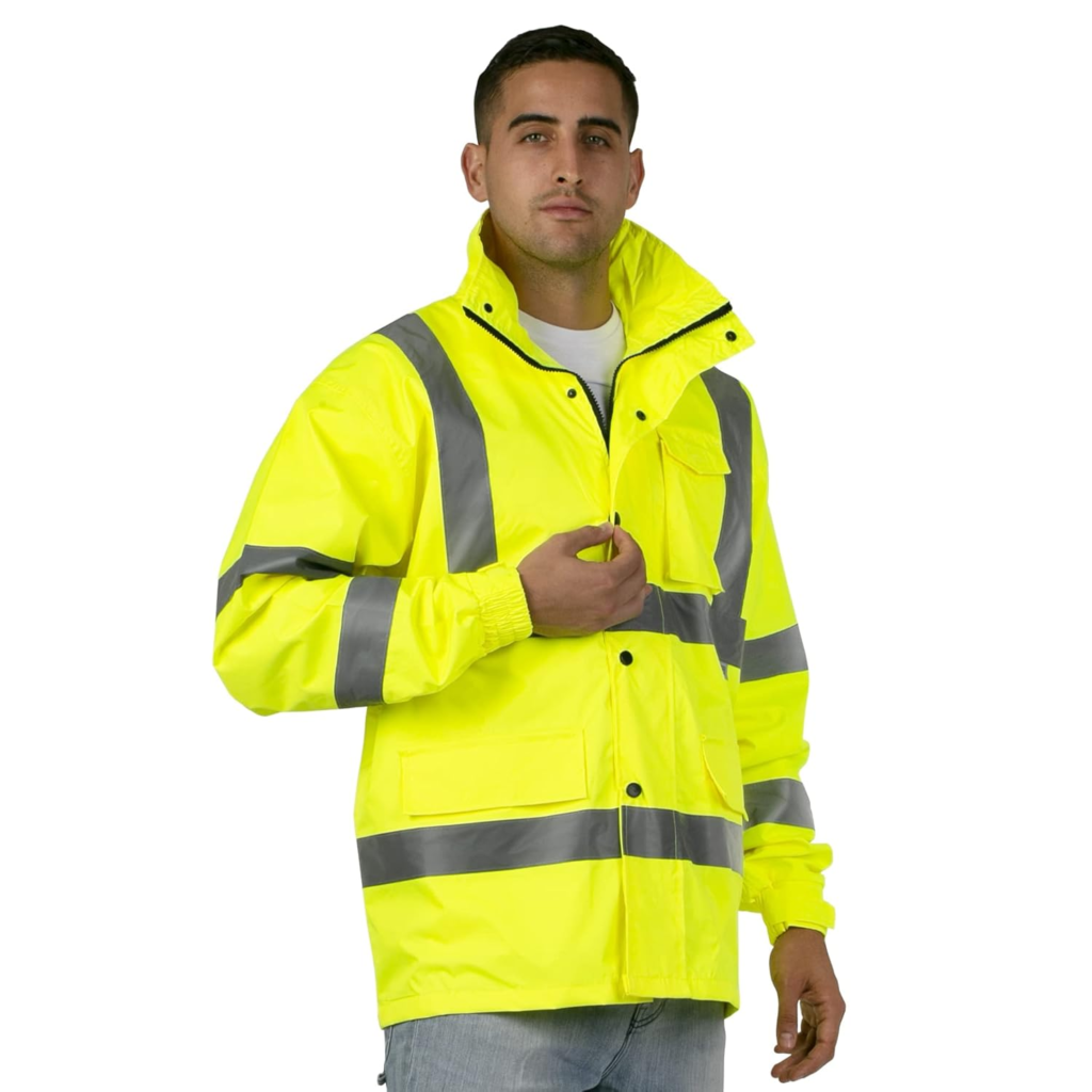 high vis rain jacket