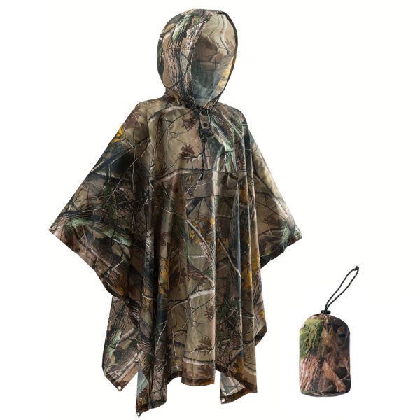 Backpacking Camouflage Rain Poncho - Image 2
