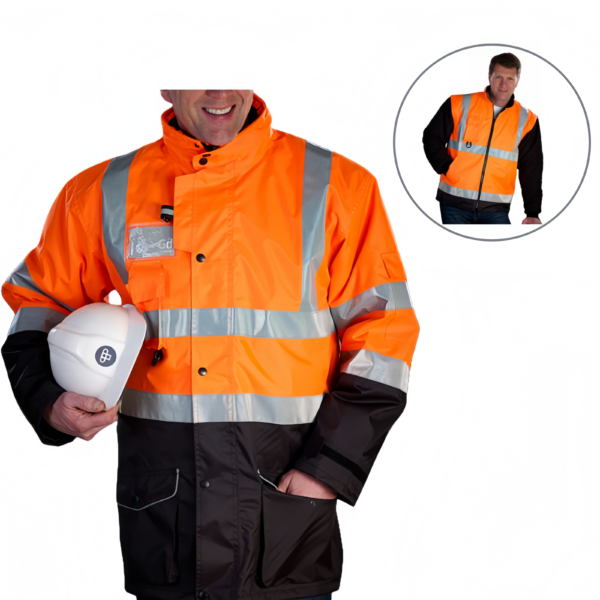 7-in-1 Cotton Detachable Reflective Jacket - Image 2