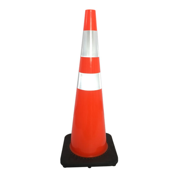90 CM Orange PVC Traffic Cones - Image 2