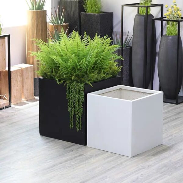 Black Square Planter Box