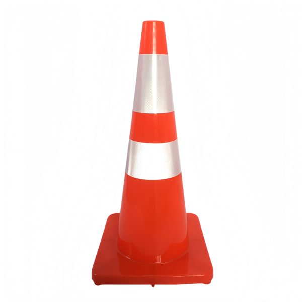 Orange PVC traffic cones