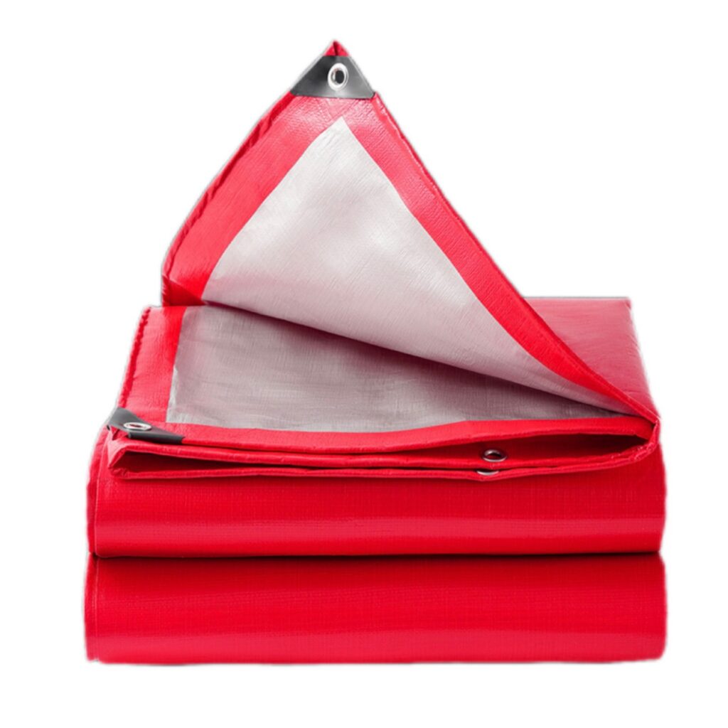 RED SILVER PE TARPAULIN