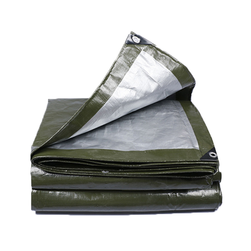 Green Silver PE TARPAULIN