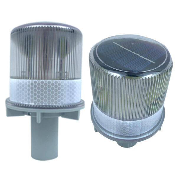 Solar Strobe Warning Beacon Light