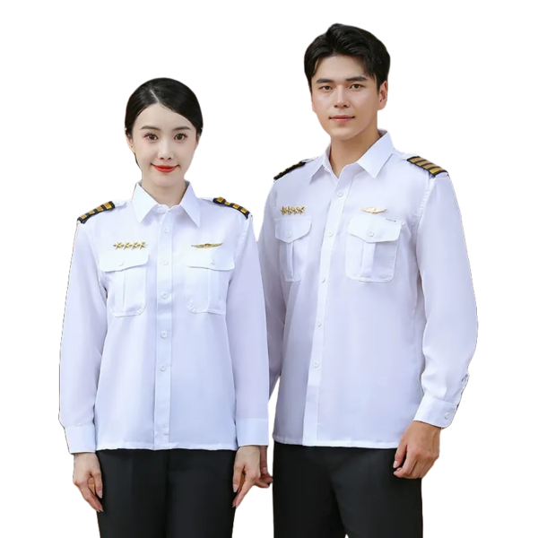 White Pilot Shirt - Image 2