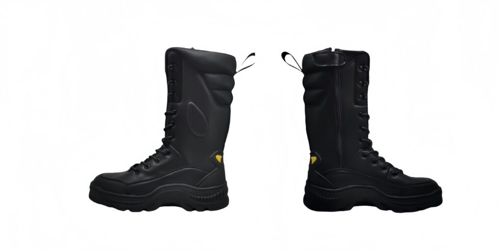 high-leg safety boots
