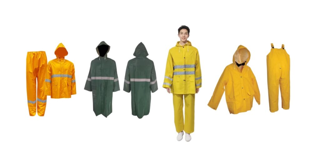 pvc polyester raincoat