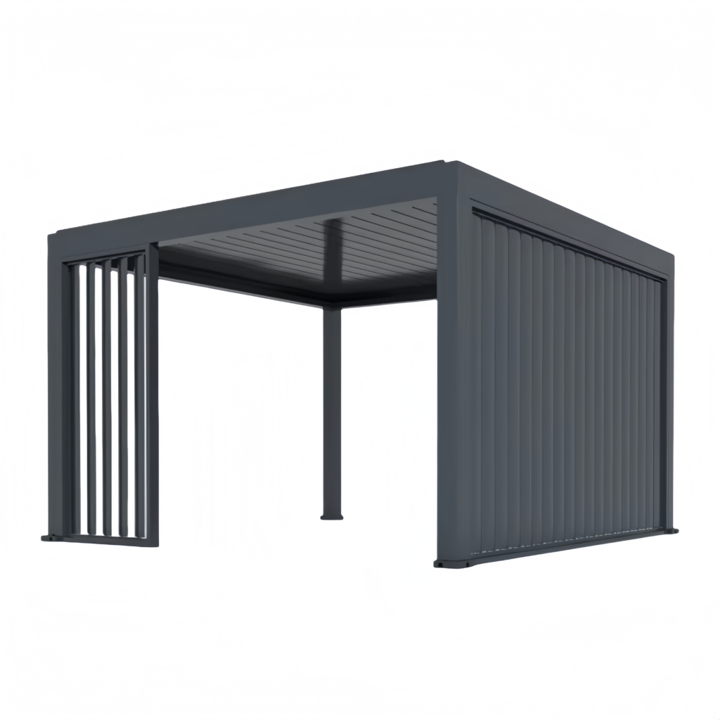 vertical louver pergola