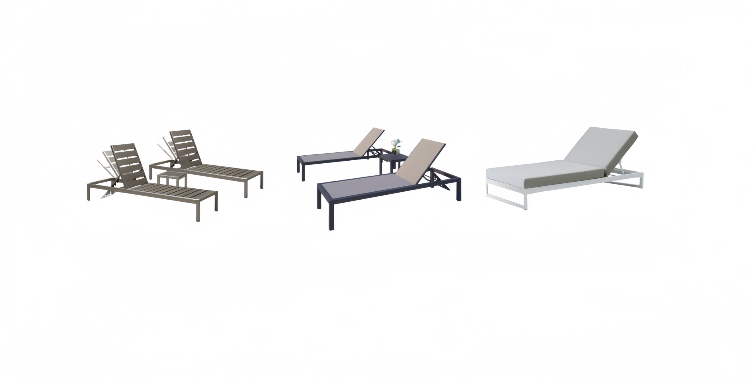 ALUMINUM OUTDOOR LOUNGE CHAIR