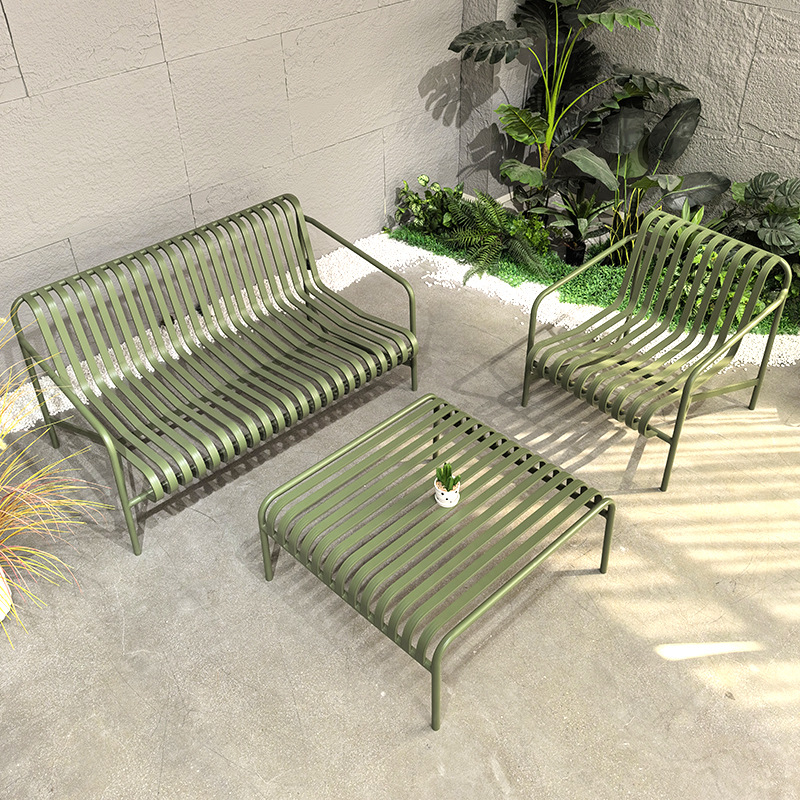 Aluminum outdoor sofa
