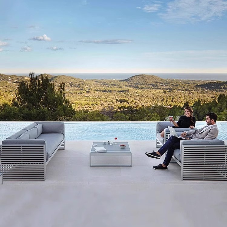 Aluminum outdoor sofa