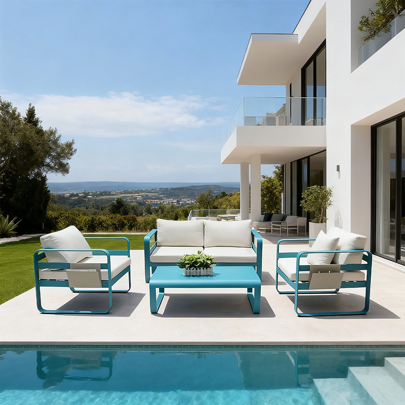 Aluminum outdoor sofa