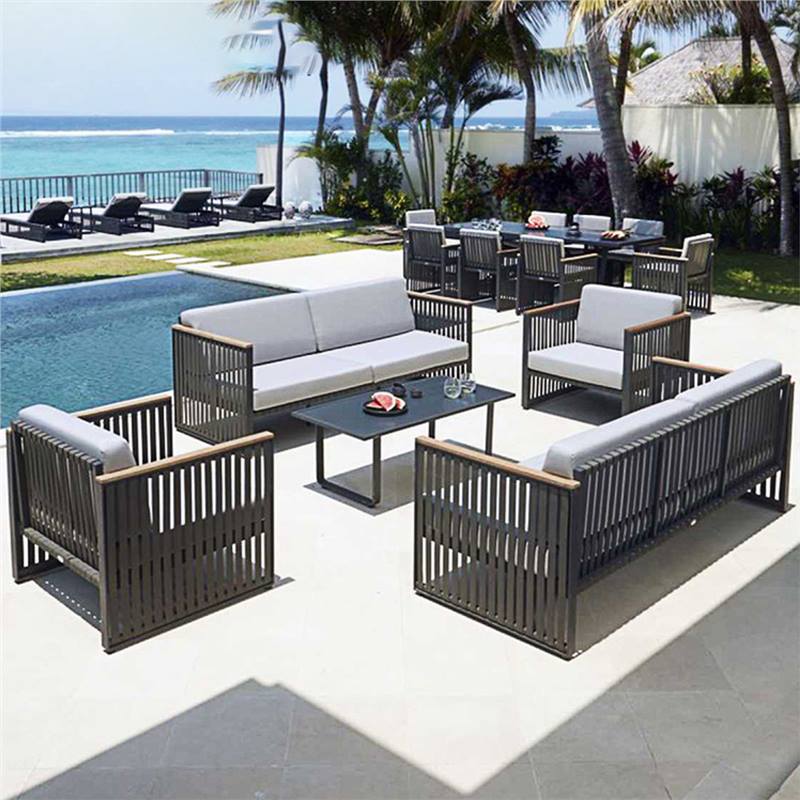 Aluminum outdoor sofa