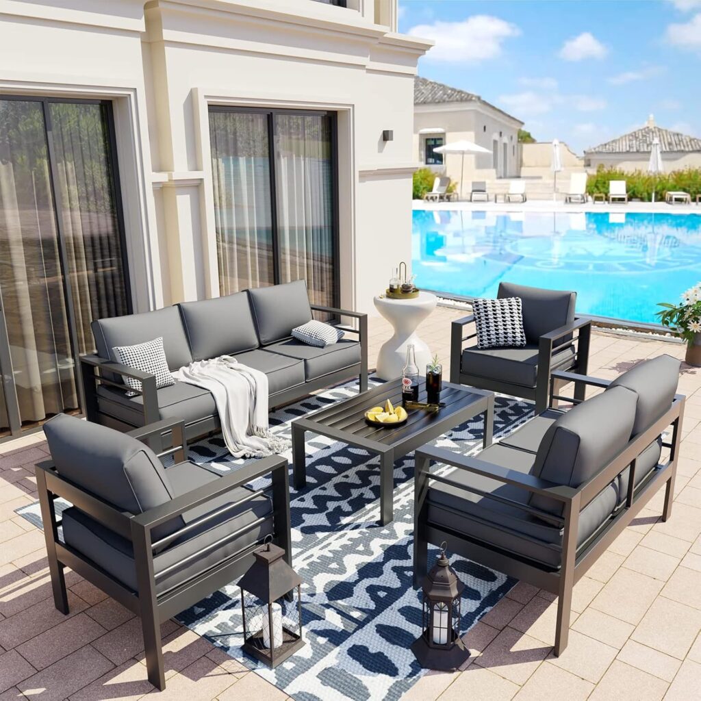 Aluminum outdoor sofa