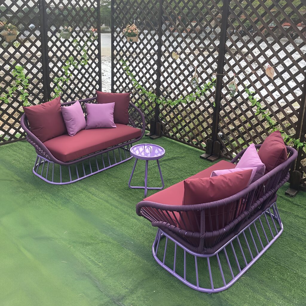 Aluminum outdoor sofa