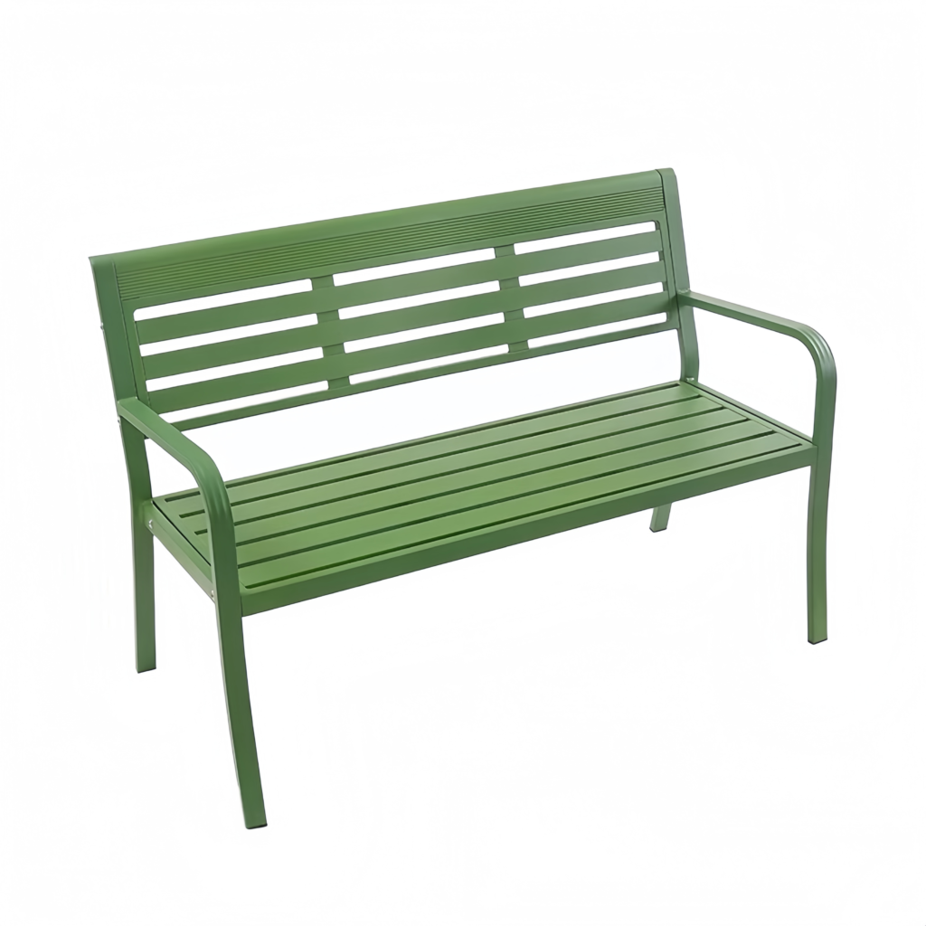 Outdoor metal bench