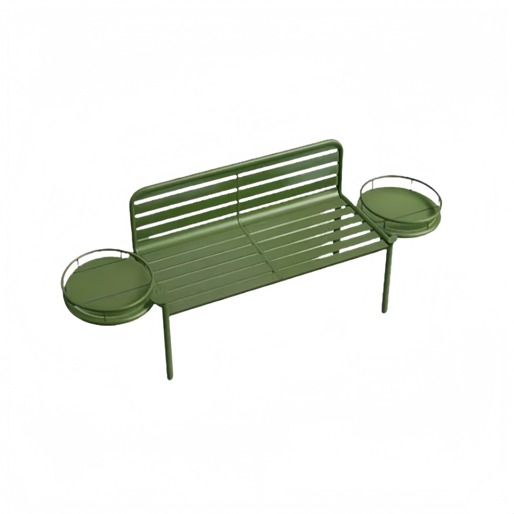 Outdoor metal bench