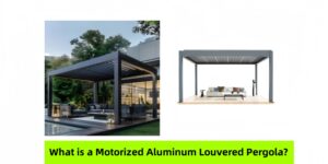 What is a motorized aluminum louvered pergola