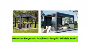 motorized pergola vs traditional pergola
