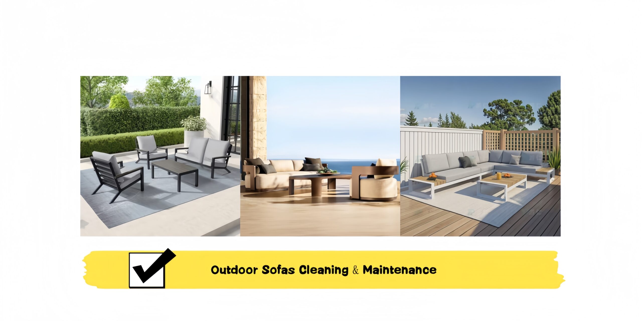 outdoor sofas cleaning and maintenance