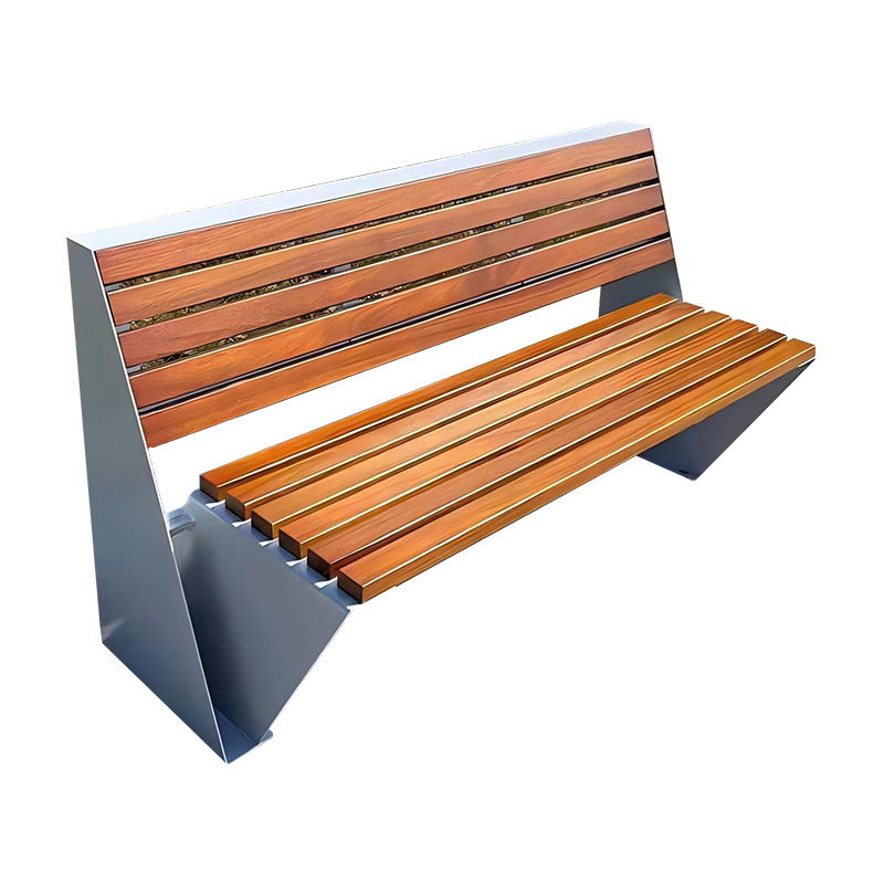 outdoor wood bench