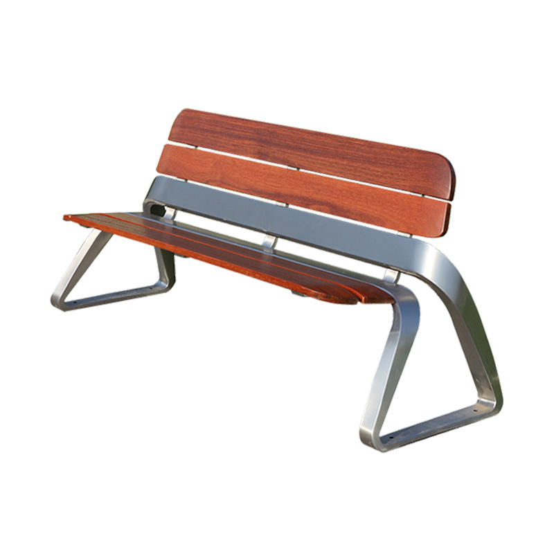 outdoor wood bench