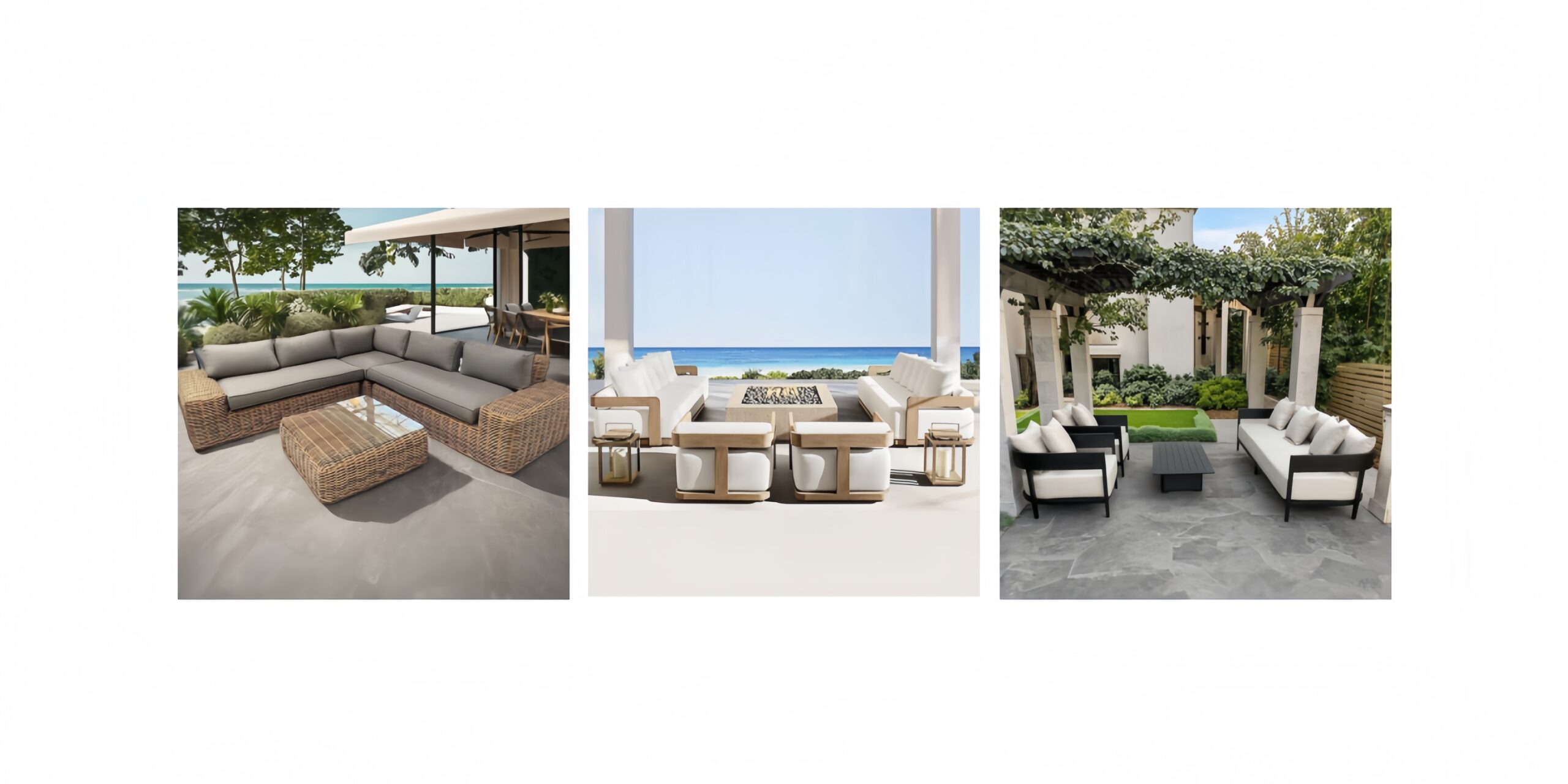waterproof wooden outdoor sofa