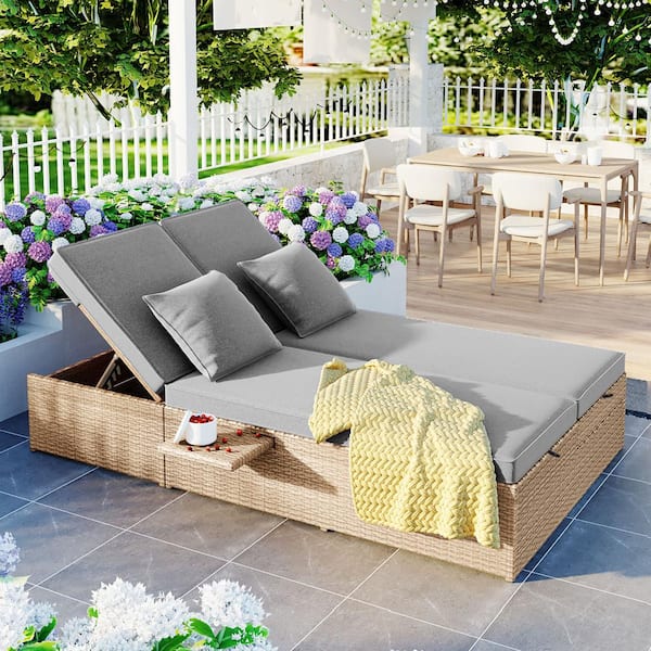An application scenario or product detail of 2 person outdoor chaise lounge - Image 2