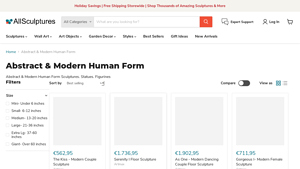 All Sculptures - The Kiss - Modern Couple Sculpture