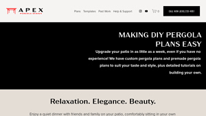 Apex Pergola - Custom & Premade Plans